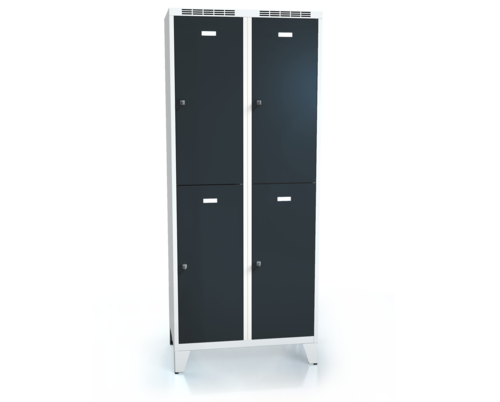  Divided cloakroom locker ALDUR 1 with feet 1920 x 800 x 500